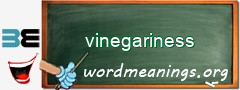 WordMeaning blackboard for vinegariness